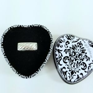 Sz 5.5 Brighton Sterling Silver Bold Cable Scroll Ring Retired